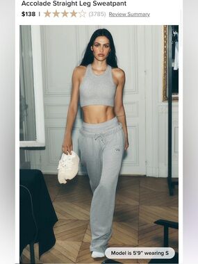 ALO Gray Accolade Straight Leg Sweatpant -